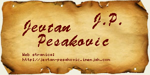 Jevtan Pešaković vizit kartica